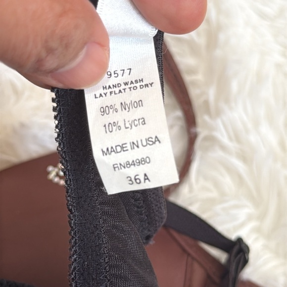 Nordstrom Black Balconette Bra with Satin Finish size 36A - Picture 8 of 8